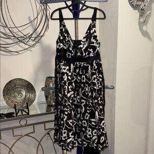 The Limited Black and White Floral Midi Dress